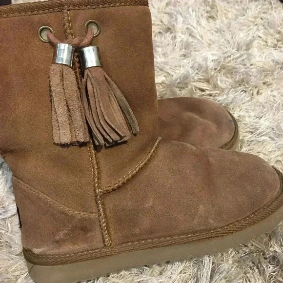 Ukala boots fringe suede wool preowned - Picture 3 of 10